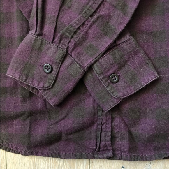 MEC Organic Cotton Flannel Button Down Shirt in Purple Women’s Size S - Picture 9 of 9